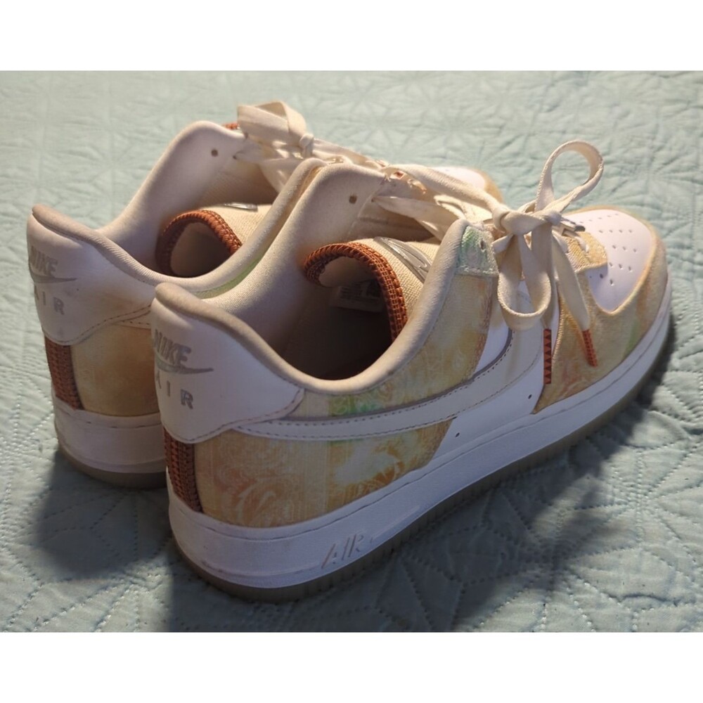 Nike Air Force 1 07 LX Pastel Paisley Shoes Women’s Size 10 Logo Metal Charm - Picture 4 of 11
